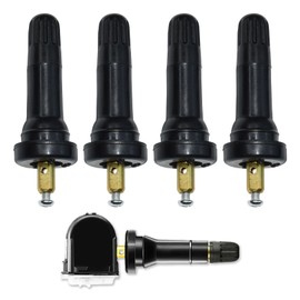 Set of 4 Tyre Pressure Sensors, Tyre Pressure Monitoring System, Valve Insert Car, Car Tyre Valve for Car Tyre Valve, Tyre Pressure Sensors, Valve Replacement Kit, Rubber Valve Repair Tyre Pressure
