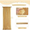 Gold Sequin Backdrop Curtain Panels Stage 2 Count 2FTx8FT Wedding