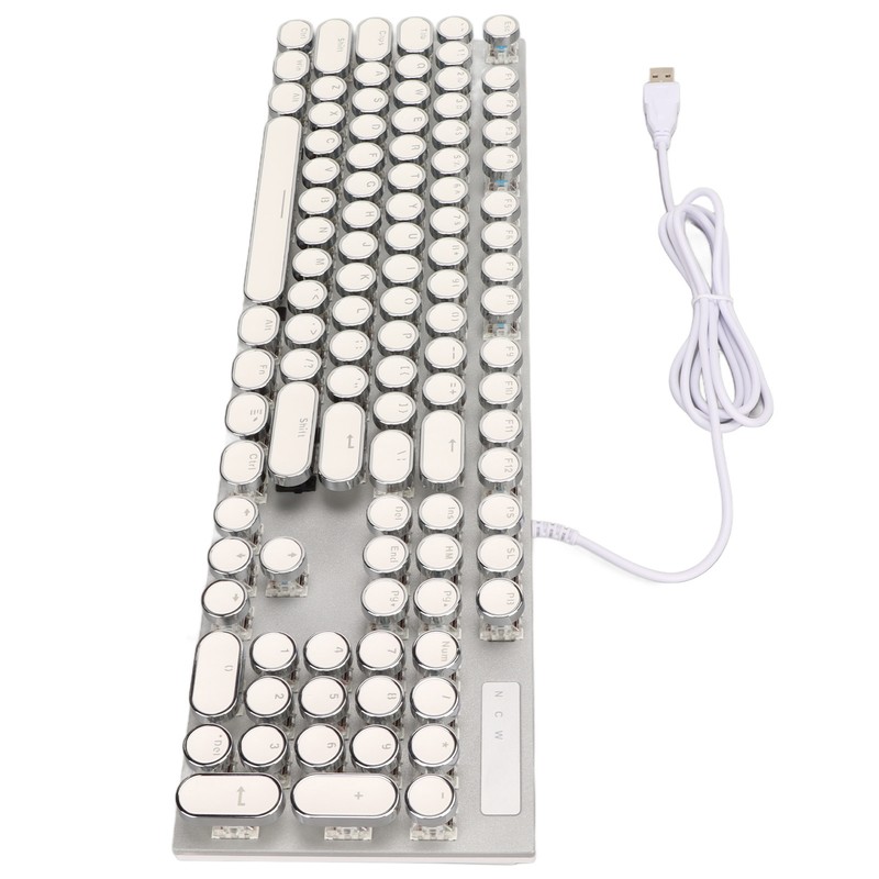 Blue Switch Mechanical Keyboard 104 Keys Backlight Ergonomic Retro Steampunk
