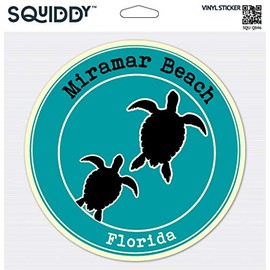 Squiddy Miramar Beach Florida Beach Town - Vinyl Sticker (7" high)