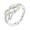 YL Celtic Ring, 925 Sterling Silver 5A Cubic Zirconia Anniversary