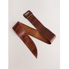 NEXT Wide Leather Belt, Tan Brown, L