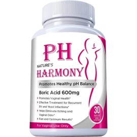Supositorios Vaginales Ácido Bórico Nature's PH Harmony 600mg 30 Uds