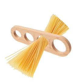 Tyqour Wood Pasta Measuring Tool with 4 Serving Spaghetti Measuring Portion, Kitchen Accessories 4 Holes Quick Spaghetti Measurer Tool for Kitchen Cooking