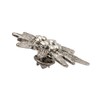 Alpenflüstern Lapel Pin Rhinestone Edelweiss Large Antique Silver Colours API080,