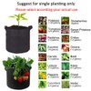 Mintice 5x7 Gallon Brown Breathable Planter Bags for Vegetables and