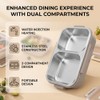 Fiambrera Bento, Contenedor Térmico para Alimentos de 1,2 L con