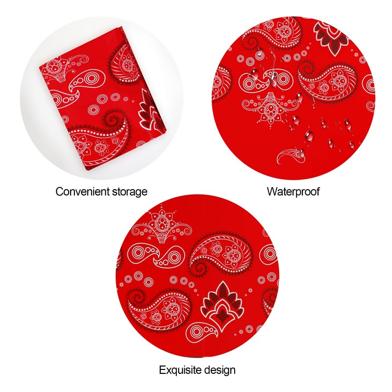 PHOGARY 2 Pieces Western Party Tablecloth, Bandana Western Cowboy Themed