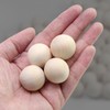 Auvotuis 50 Pcs Round Wooden Balls 1 Inch Unfinished Wooden
