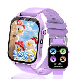 kaacly Kids Smart Watch for Girls Boys Gifts,Smart Watch Kids with 1.83 Inch DIY Face Steps Counter Sleep Monitoring Birthday Gifts Watch Toys for Children 4 5 6 7 8+ (Purple)