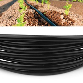 Fdit Irrigation Pipe, 5m 10m 20m 3 Types of PVC Plastic Hoses Inner Diameter 4mm Outer Diameter 7mm Micro Dripper Irrigation Hose(20m)