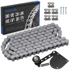 YOXUFA 415H Chain 110L Links with Motorized Bike Chain Tensioner Adjuster Assembly for 2 Stroke Motorized Bicycle 100cc 80cc 49cc 50cc 66cc Zeda BT80 YD100 Gas Motor Powersports Heavy Duty Parts