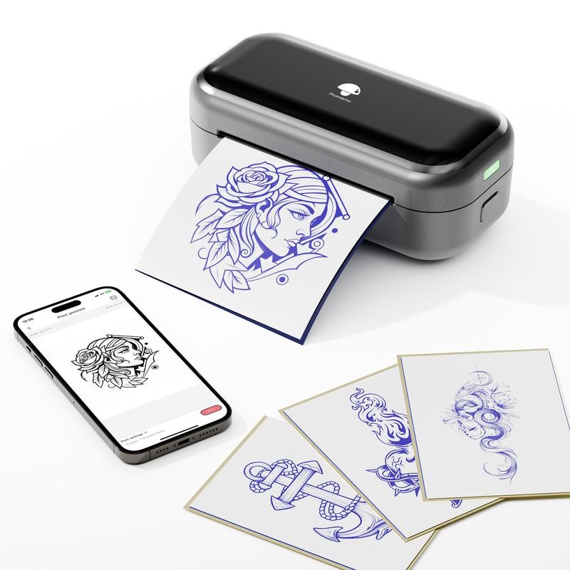 TP31 Mini Tattoo Stencil Printer, with 30pcs Transfer Paper,Battery super