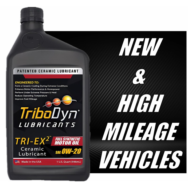 TriboDyn TRI-EX2 Synthetic Motor Oil with Ceramic Coating (0W-20, 1