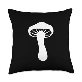 Mushroom shrooming Psychedelic Growing Microdose Bold Mushroom Therapy Funny Therapist Mental Health Shroom Throw Pillow, 18x18, Multicolor