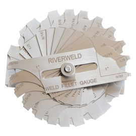 RIVERWELD 12 Piece Fillet Weld Set 1/32" increments to 1/2", 1/16" increments to 1" Inch RL Gauge Welding Inspection Test Ulnar Checking Fillet Leg and Throat Size