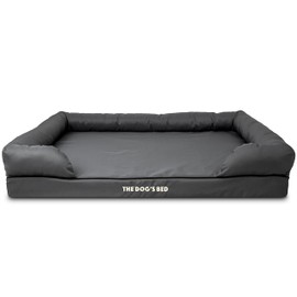 The Dog's Bed Replacement Outer Cover ONLY (Outer Cover ONLY - NO Bed, NO Waterproof Inner) for The Dog's Bed, Washable Oxford Fabric, XXL (Grey with Black Piping)