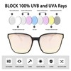 U.I STATION Square Sunglasses Womens Mens Oversized Mirrored lens U886