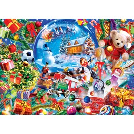 MasterPieces 500 Piece Glitter Christmas Jigsaw Puzzle - Snow Globe Dreams - 15"x21"