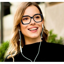 DXYXYO 3 Pack Oversized Oprah Reading Glasses for Women, Blue Light Blocking Large Computer Readers with Spring Hinge 3.5 Black+Brown+Leopard