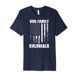 Albert Gallatin Colonials God. Family. Vintage USA Flag Premium T-Shirt