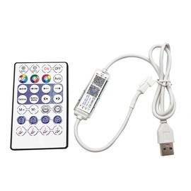 Cleiscry USB 5 V WS2812B WS2811 WiFi SPI Music LED Controller 28 Keys Remote SurpLife App Max Control 2048 Pixel Smart LED Strip