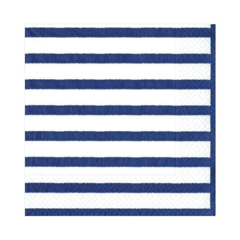 Entertaining with Caspari 20-Pack Bretagne Luncheon Napkins, Blue