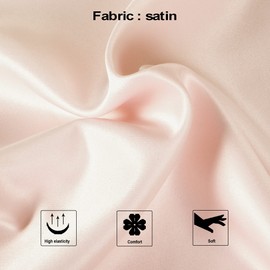 NTBAY 2 Pack Zippered Satin Pillow Cases for Hair and Skin, Luxury Standard Hidden Zipper Pillowcases Set of 2, 50x75 cm, Pink