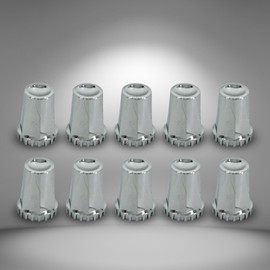 TORQUE Remover Tool Socket w/ 10 Pack Starlight Lug Nut Covers for Semi Truck 33 mm Lug Nuts (Universal Fit) for Volvo & Peterbilt & Kenworth & Mack & Freightliner Semi Trucks (TR10259)