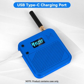 Meshnology Heltec V3 Case for ESP32 LoRa V3 Development Board Custom Meshtastic Case with Antenna Port and Charging Slot (N32, Blue)