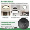 20 Inch Large LED Flush Mount Ceiling Light, 40W, 4350LM,