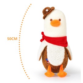 shownicer Plush Toy Banana Duck Cuddly Toy Duck Stuffed Toy Kawaii Duck Plush Cushion Toy Throw Pillow Gift for Adults Children 3+ Years (Brown, 50 cm)