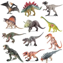 Juego Dinosaurio para Niños, 12 Piezas Juguetes Realistas de Dinosaurio, Juguetes Interactivos de Dinosaurios para Niños, Great as Dinosaur Party Supplies, Birthday Party Favors