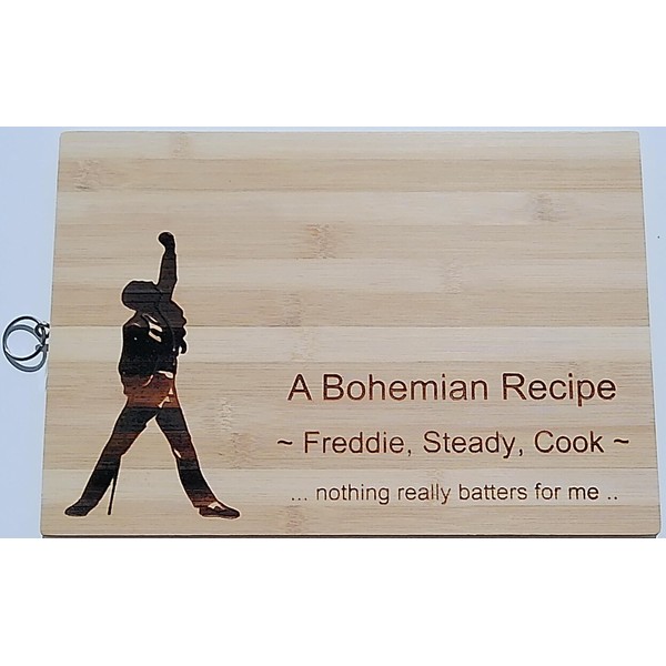 Freddie Mercury - Bohemian Recipe Bamboo Cutting Board with Musical
