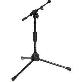 Shure by Gator Low-Profile Tripod Mic Stand with Adjustable Height and Telescoping Boom; (SH-TRIPODSTANDLP)