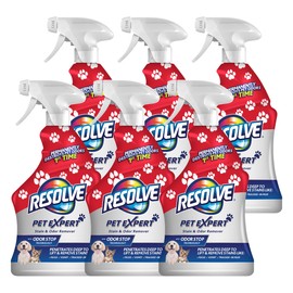 Resolve Pet Expert Stain and Odor Remover, Carpet Cleaner, Pet Stain and Odor Remover, Carpet & Upholstery Cleaner - Removes Stains and Odors, 22 oz (pack of 6)