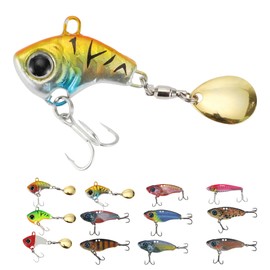 CAPASTEC Metal Vibe Vibration Lures Iron Plate Vibe Fishing Lures for Freshwater and Saltwater 1pcs 20g Hook:#6 Golden 3.5cm