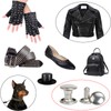 Cheerock 320Pcs Leather Rivets, Double Cap Stainless Steel Tubular Studs,