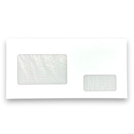 Envelope with 2 Windows, Western 6, Glassine Window, with Pattern, 3.5 oz (100 Sheets), 3.5 oz (100 g), With Window, Eco Window, Non-See-through, Privacy Invoice
