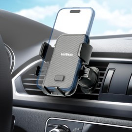 UniVexx Handyhalterung Auto - Universal Smartphone Halter mit Schnellverschluss-Taste, 360° Drehung, Lüftungsgitter-Halterung, Einstellbar - Kompatibel mit Allen Smartphones