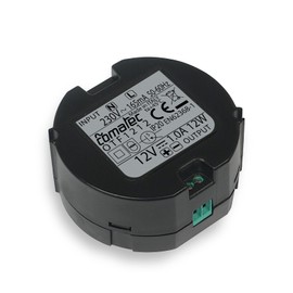 SCS Sentinel Built-in Power Supply 12V DC 1A - Integrated Voltage Regulator - Compatible with Door Locks, Intercoms, Gate Drives and Smart Home Systems - 230V AC 50/60Hz