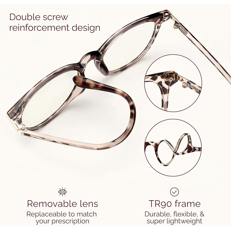 Gaoye Blue Light Blocking Glasses, Retro Round Eyewear Frame Anti