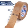 Adhes Biodegradable Brown Paper Packing Tape 3 Rolls 2 Inch