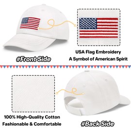 qikqik Baby Girl Baseball Hat Infant Baseball Cap Infant Hats 6-12 Months Baby Hats 6-12 Months 4th of July Trucker Hat USA Cap