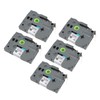 5 Pcs Label Maker Tape Black On White 12mm Width