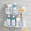 TAILI Shower Caddy, Suction Cup with Hooks and Soap Holder,