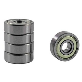 sourcing map Pack of 5 Skateboard 23 x 9 x 8 mm Single Row Metal Deep Groove Ball Bearing 628Z