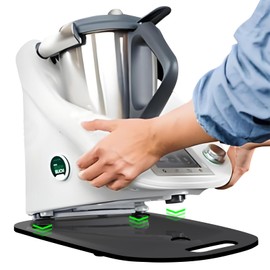 Sliding Board for Thermomix TM6 TM5, Sliding Board Acrylic Quick Moving Rolling Board for Thermomix Vorwerk Food Processor TM6 / TM5 Accessories, Sliding Board with Secure Stand for Thermomix Underlay