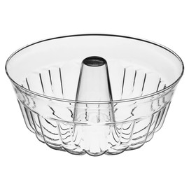 Simax Clear Glass Fluted Bundt Cake Pan | Heat, Cold, and Shock Proof, 2.1 Quart (8.4 Cups), Made in Europe, Great for Ring Cakes, Puddings, Desserts, Monkey Bread, and More, Dishwasher Safe