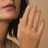 King Will CZ Simulate Diamond Titanium Stackable Rings for Women,